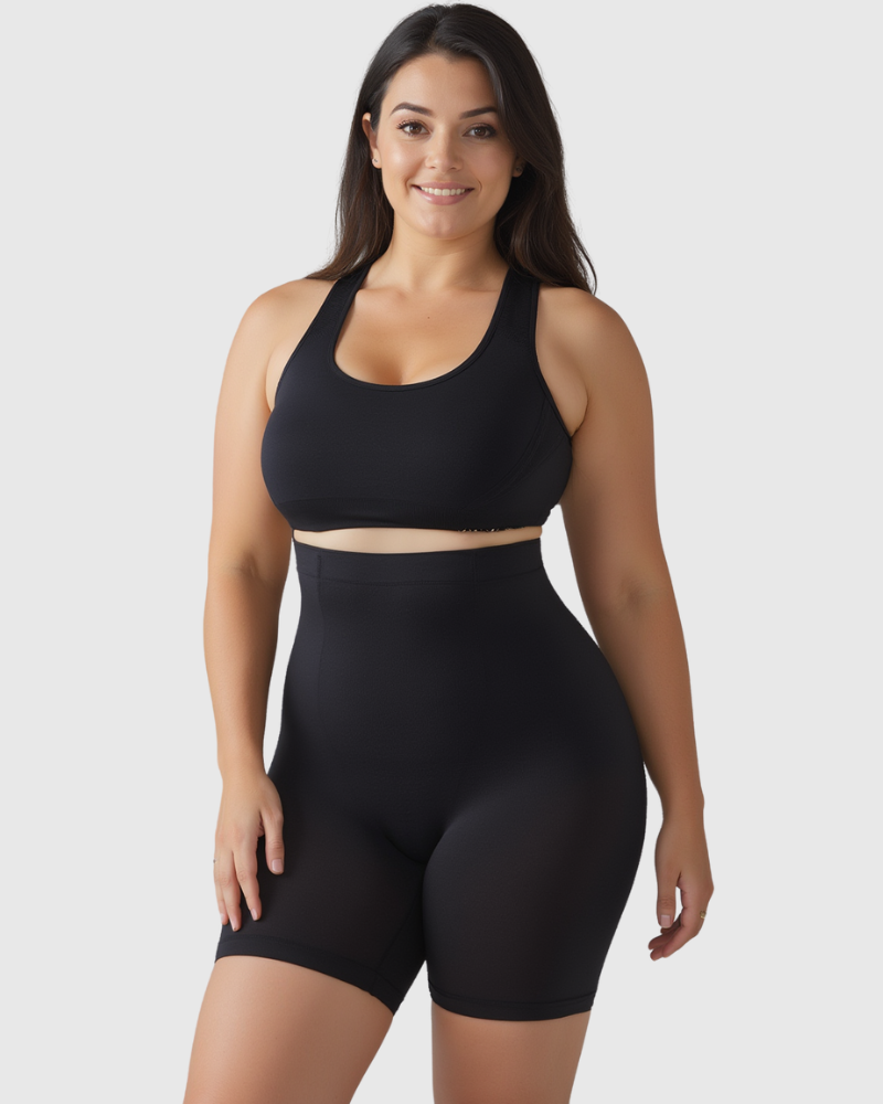 Pantaloncini a Compressione a Vita Alta (2 Pezzi)