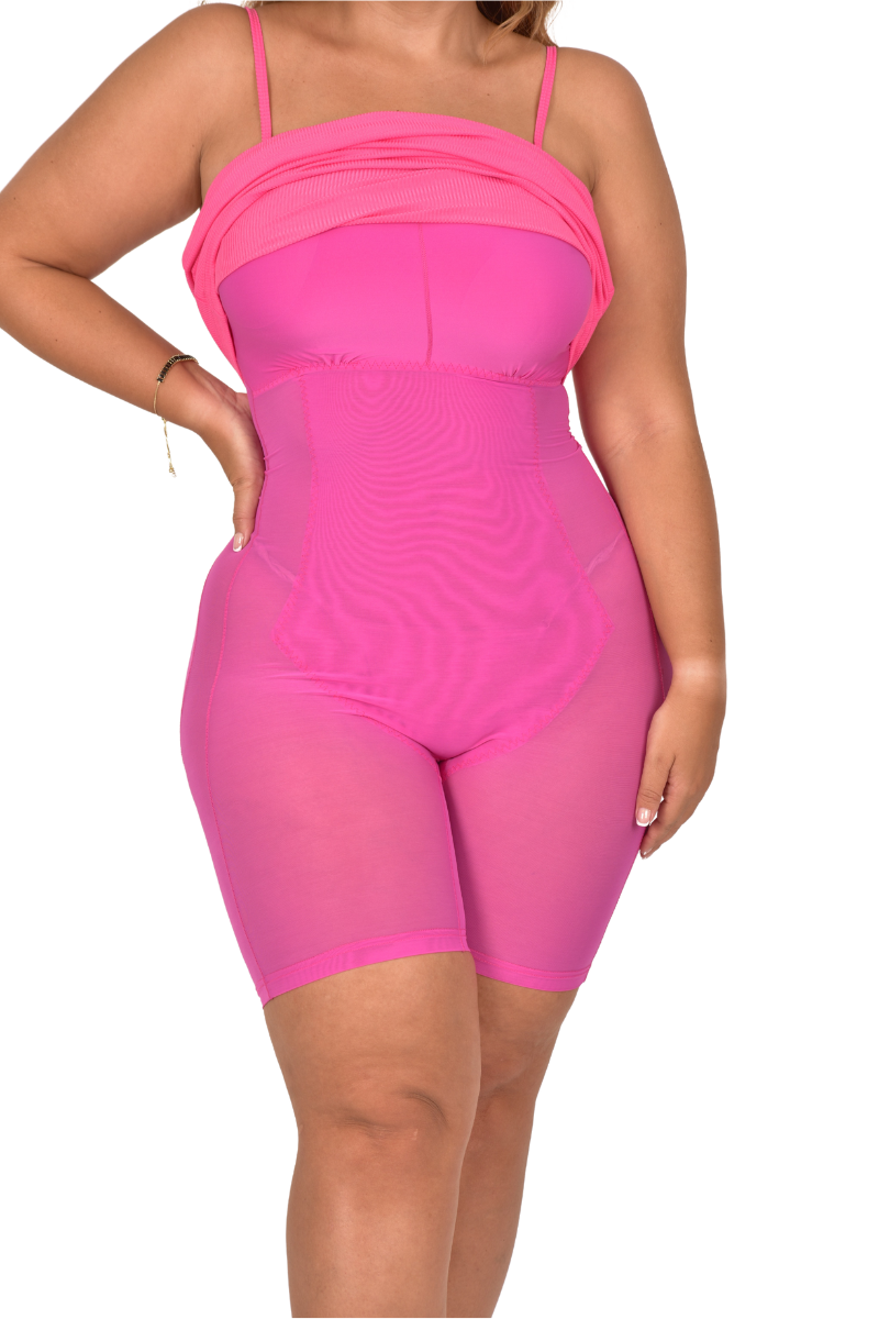 Miniabito rilassante in modal con body modellante integrato