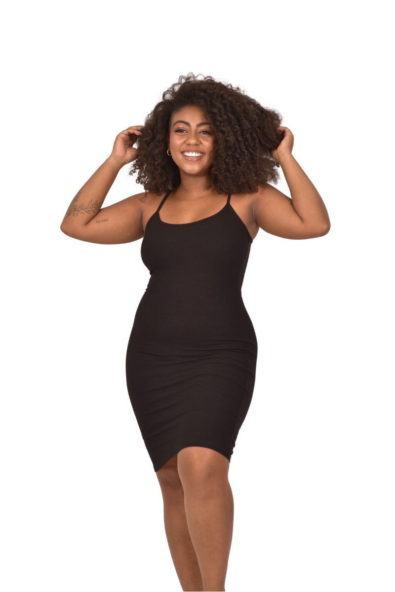 Miniabito rilassante in modal con body modellante integrato