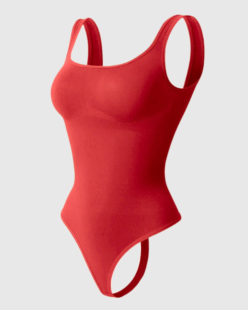 Body modellante con scollo quadrato
