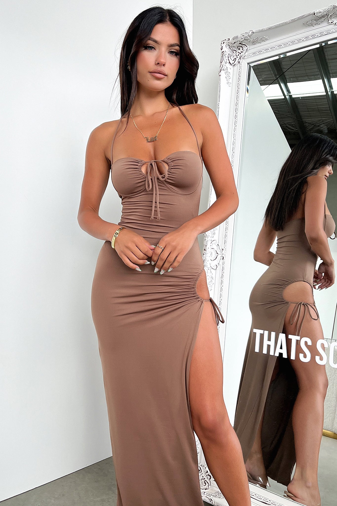 Imana Maxi Dress - Marrón