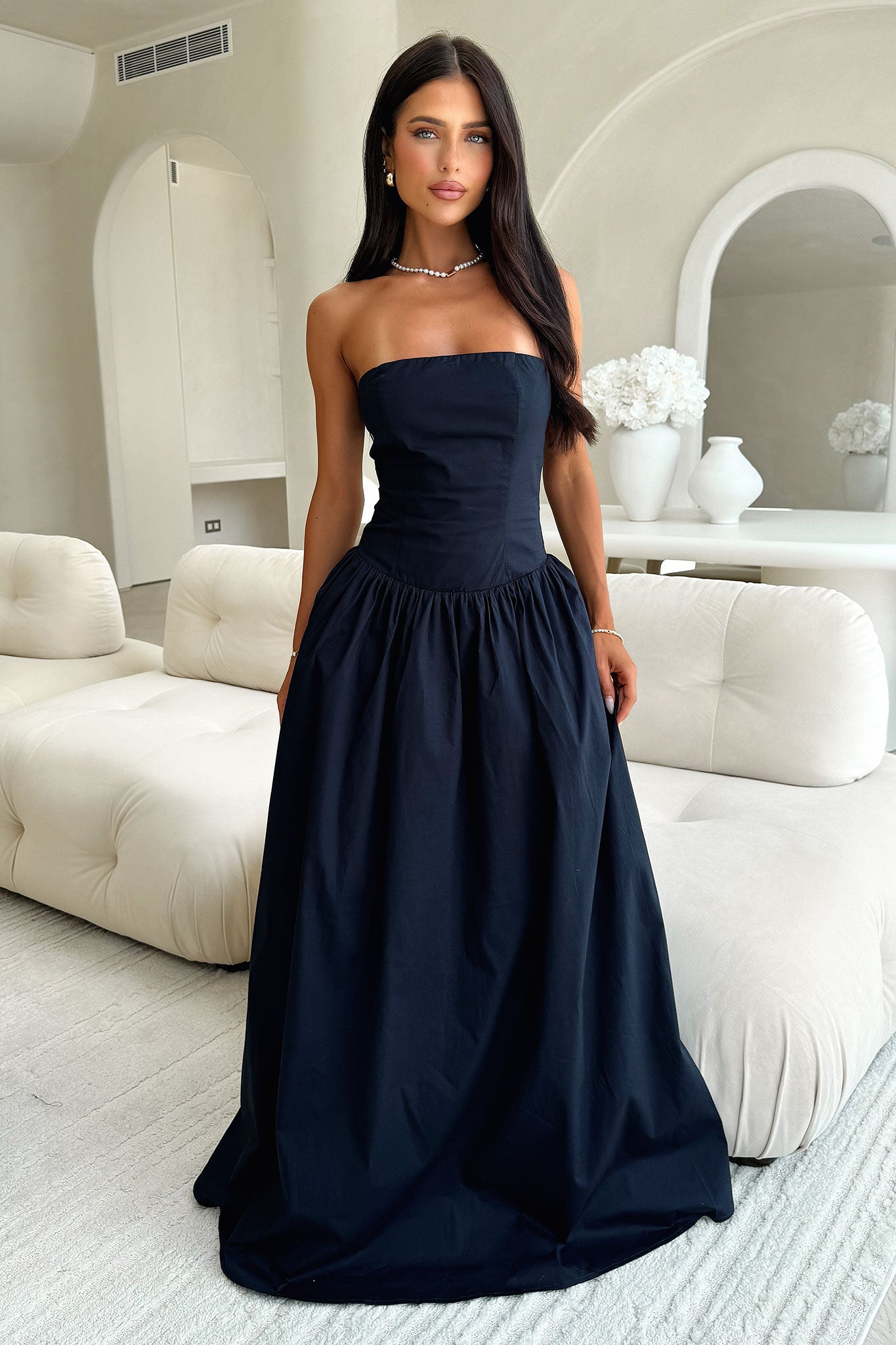 Iridessa Strapless Maxi Dress - Azul Marino