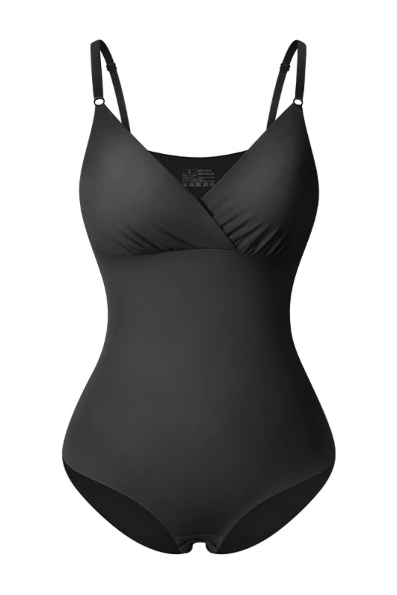 Body Incrociato Arricciato con Scollo a V