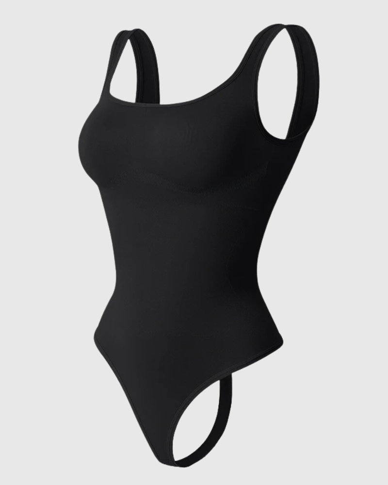 Body modellante con scollo quadrato