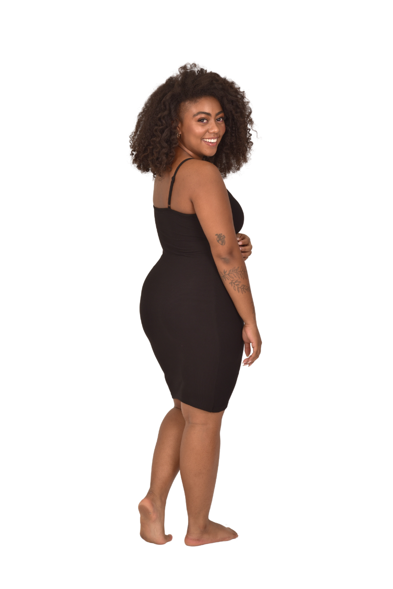 Miniabito rilassante in modal con body modellante integrato