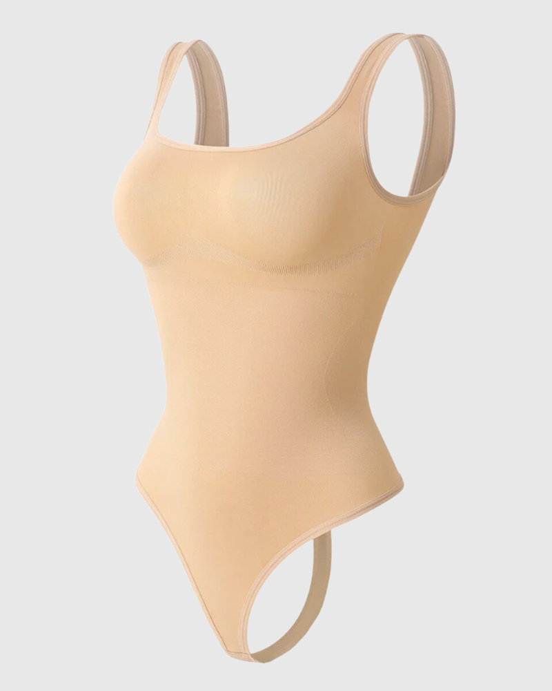 Body modellante con scollo quadrato