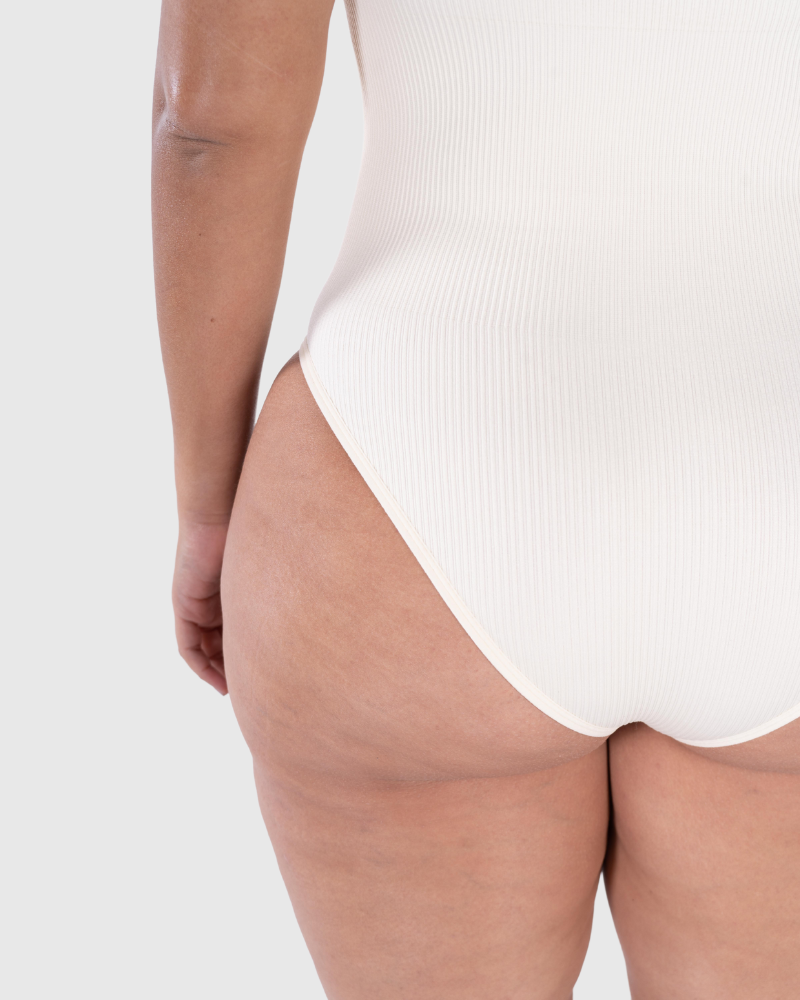 Body a Costine con Scollo Quadrato