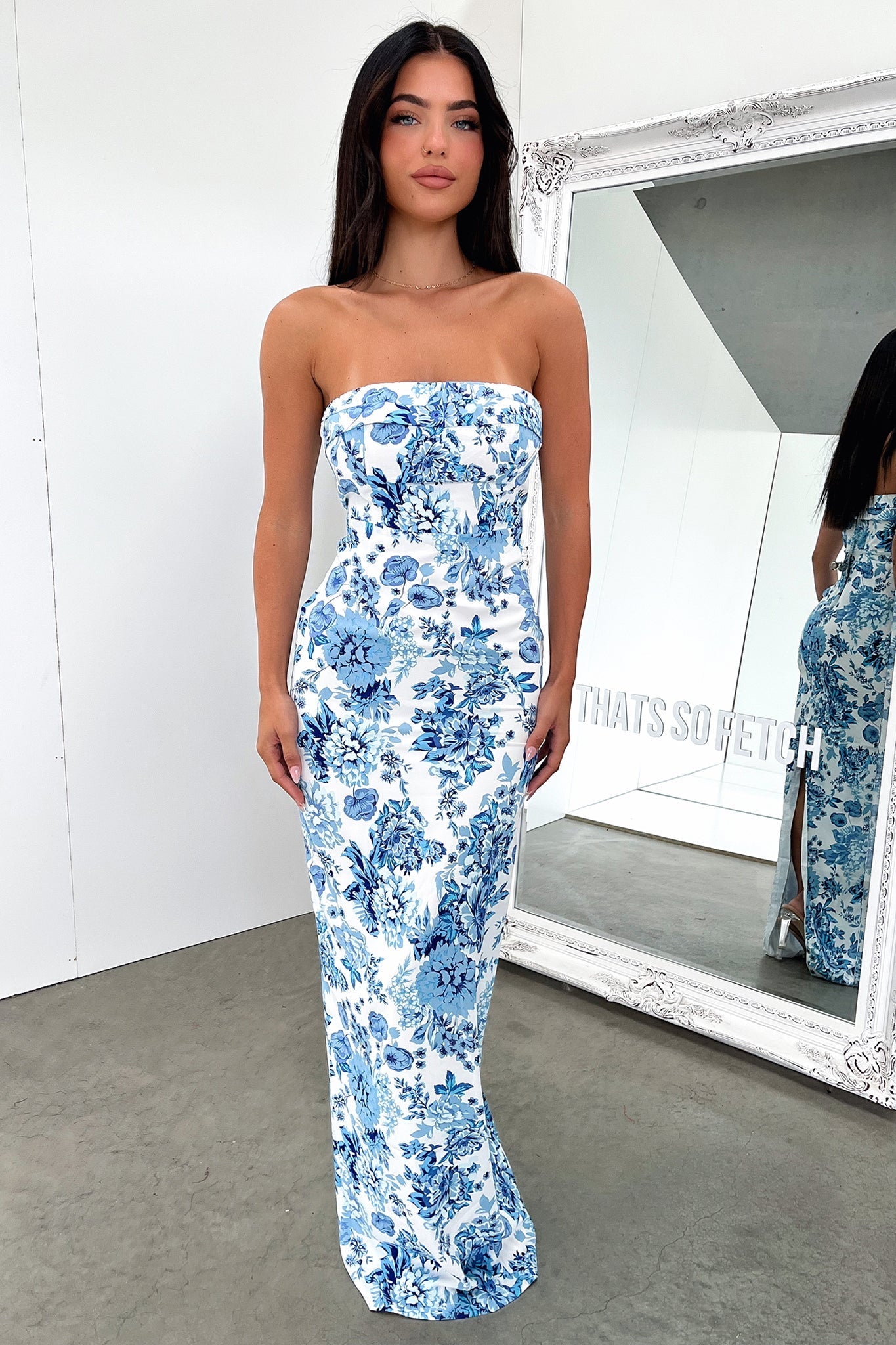 Charms Maxi Dress - Floral Azul