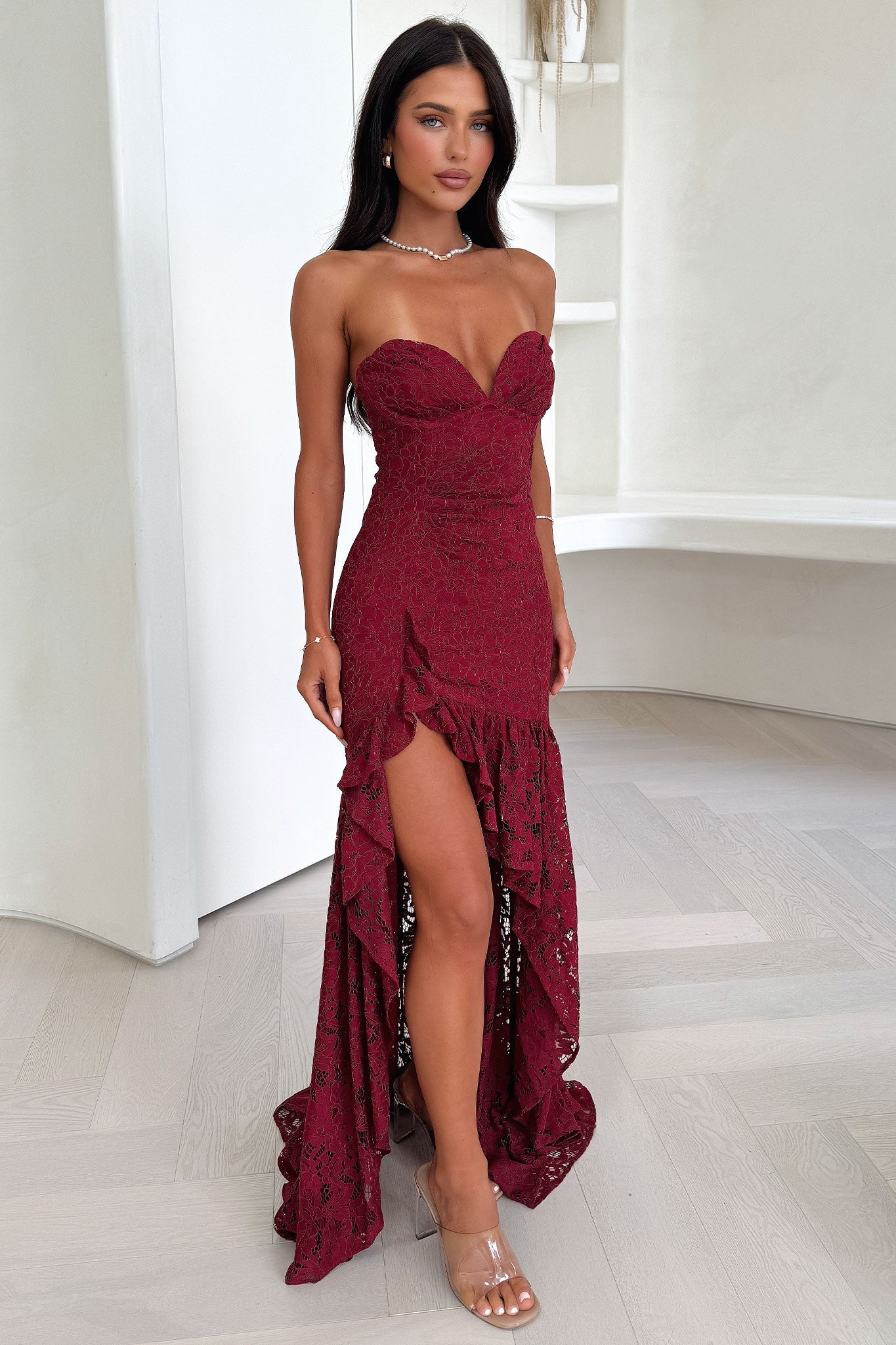 Everdine Maxi Dress - Burdeos