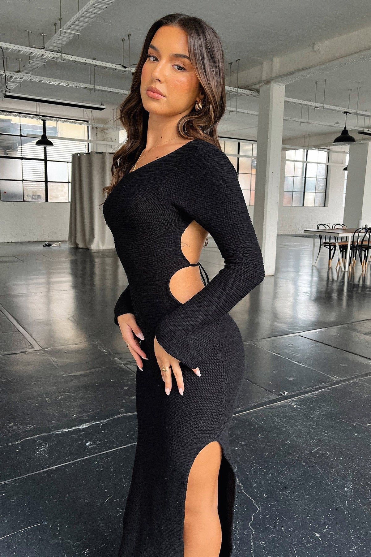 Milos Maxi Dress - Negro