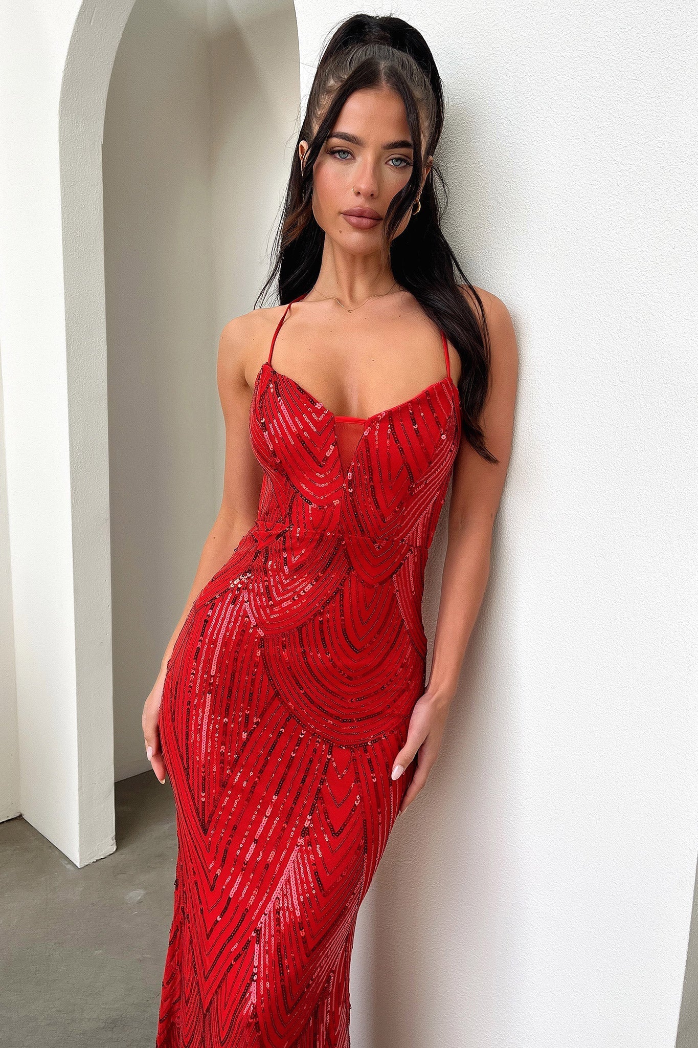 Nolan Maxi Dress - Rojo