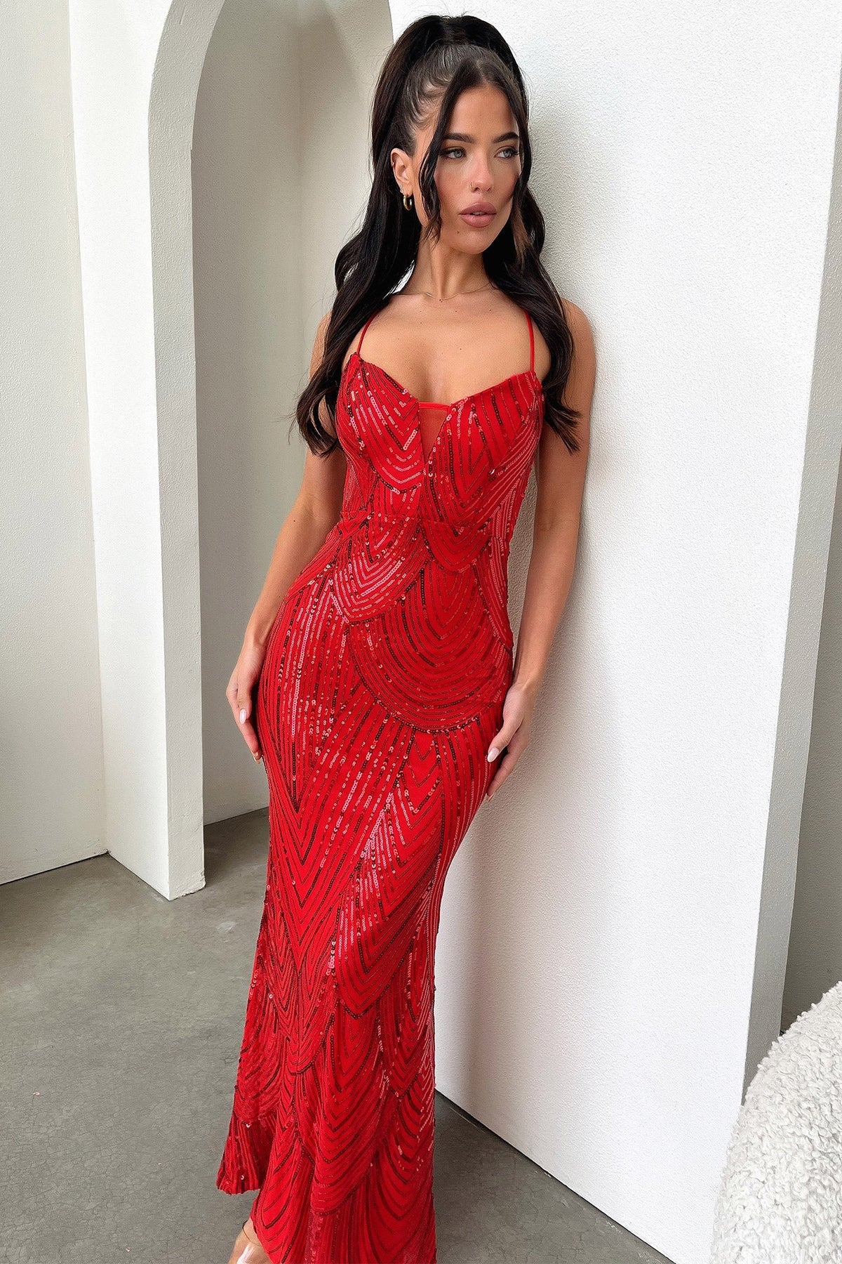 Nolan Maxi Dress - Rojo