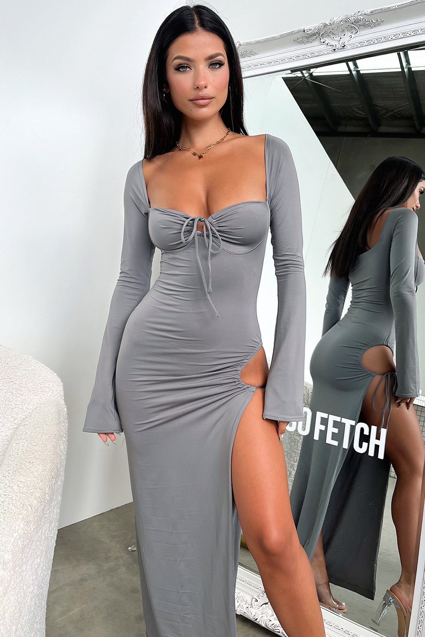 Noor Maxi Dress - Gris